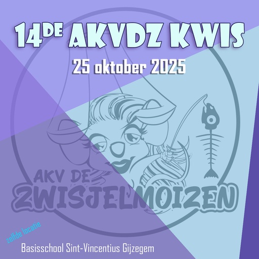 Kwistafel (max. 5 personen) voor de 14de AKVDZ KWIS